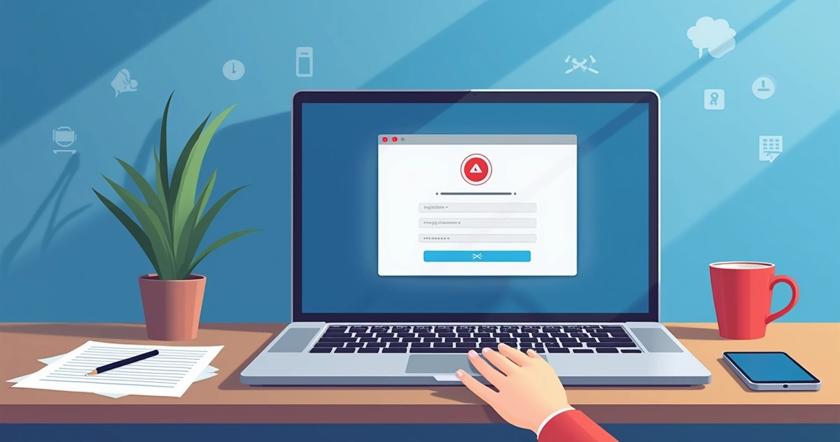 Blurry login form asking for Adobe Cloud details 