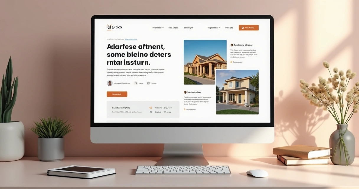 Página de destino imobiliária bem estruturada 
