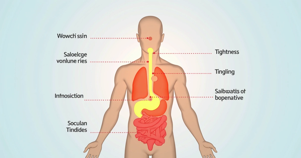 Body scan highlighting different body sensations locations