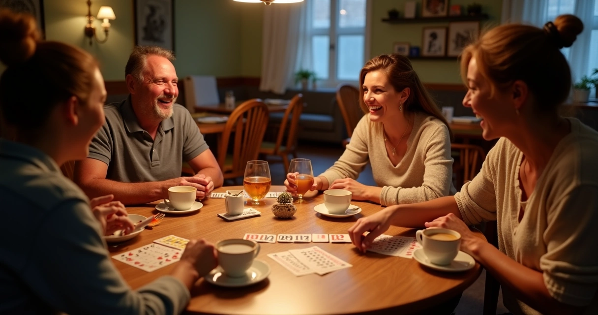 Grupo comemorando divisão de prêmio de bolão de loteria 