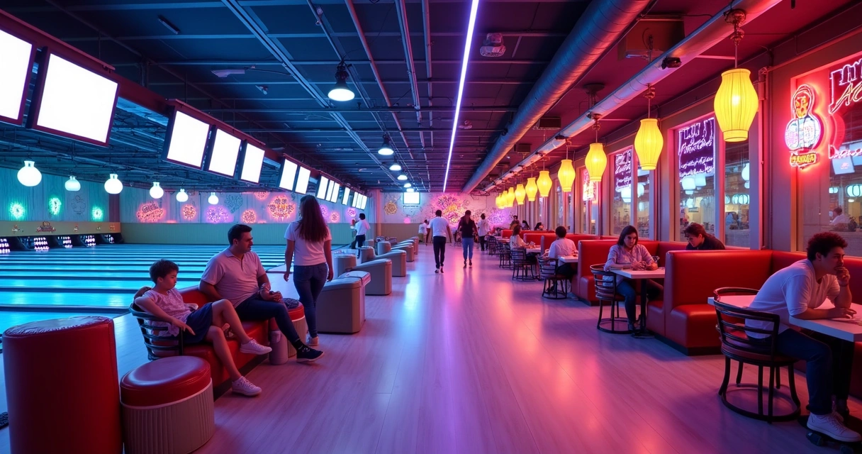 Boliche temático no Cabana Bay Hotel Orlando 