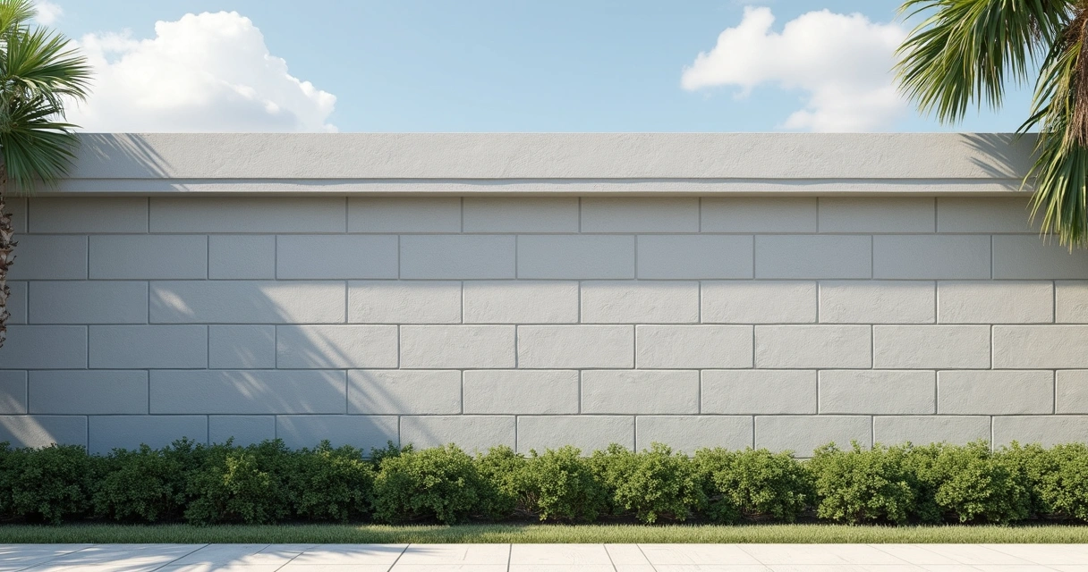 Finished concrete wall with continuous bond beam