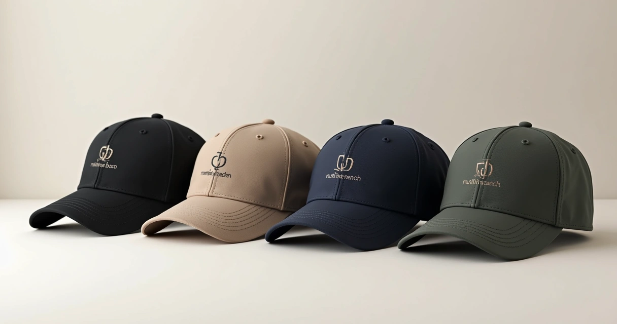 Bonés personalizados masculinos em cores neutras com logo frontal 