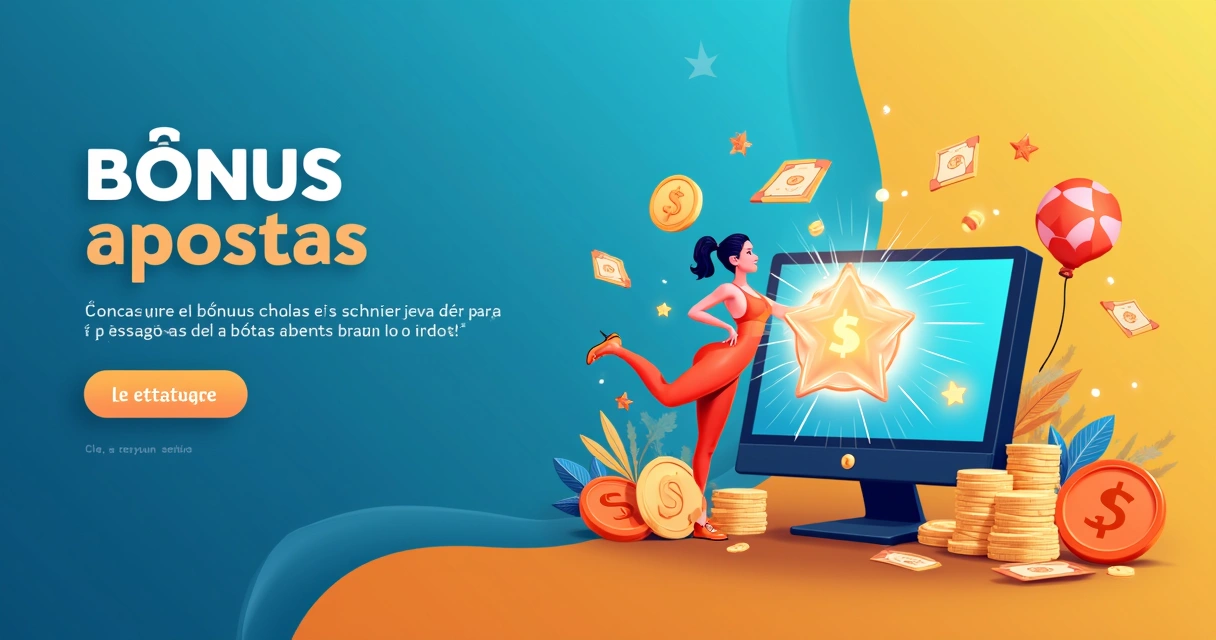 Banner promocional com bônus e apostas grátis em destaque 