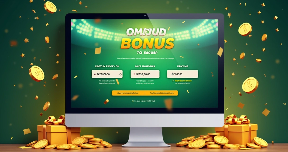 Tela de promoções e bônus para apostas em uma casa online 
