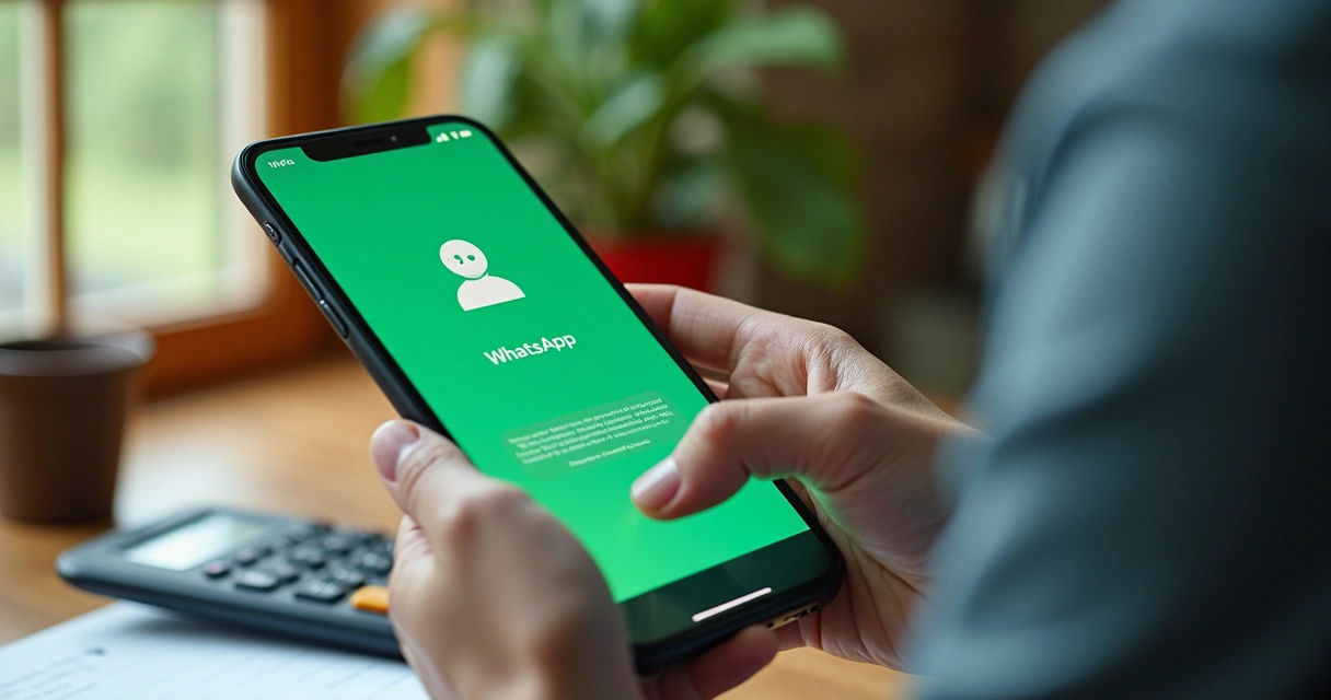 Interface de chatbot conversando sobre contabilidade no WhatsApp 