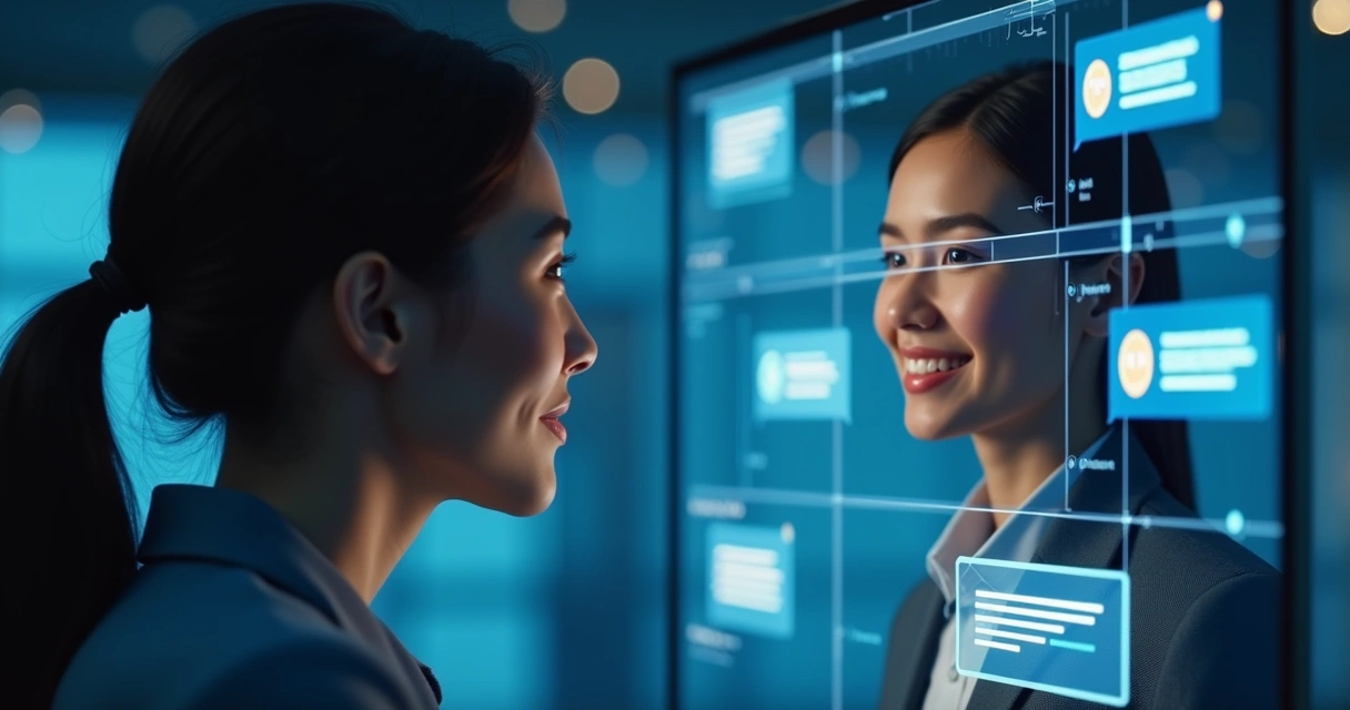 Bot conversando com humano em interface 