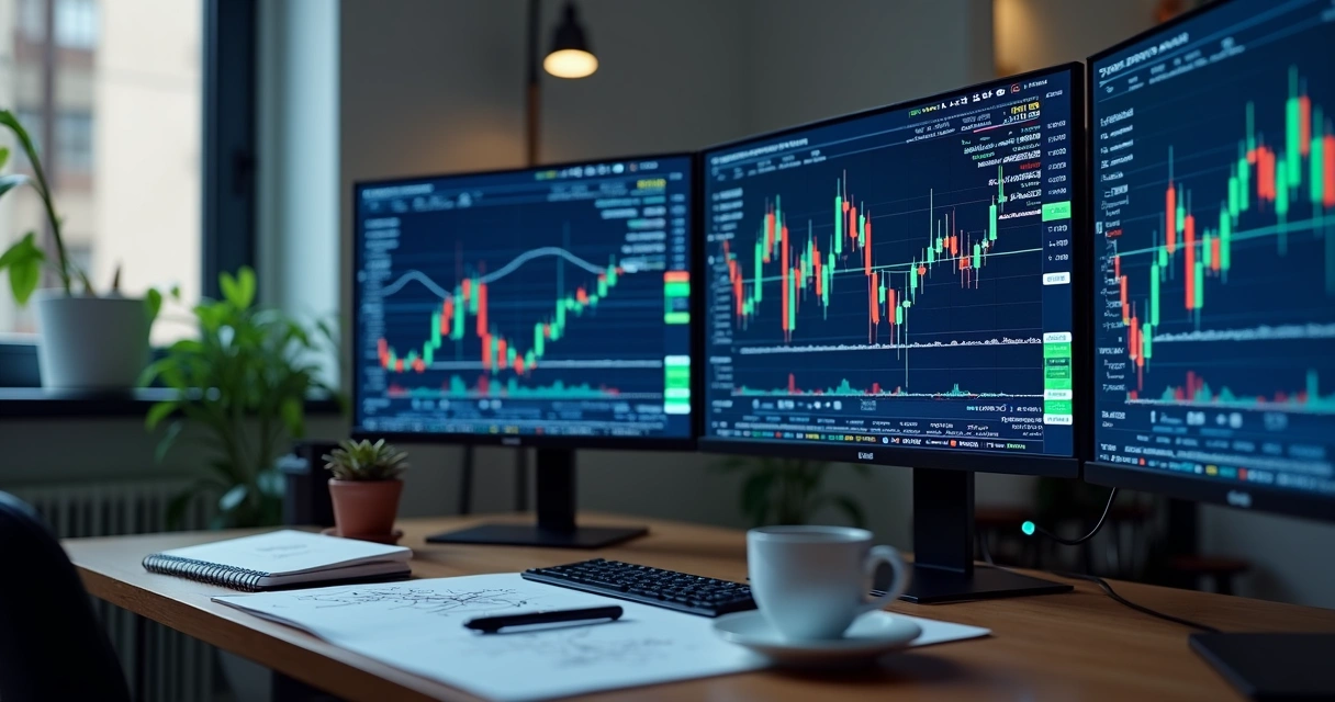 Bot de trading operando vários gráficos em diferentes exchanges