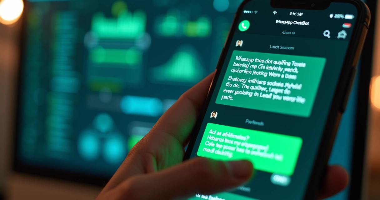 Chatbot no WhatsApp filtrando e qualificando leads para vendas 