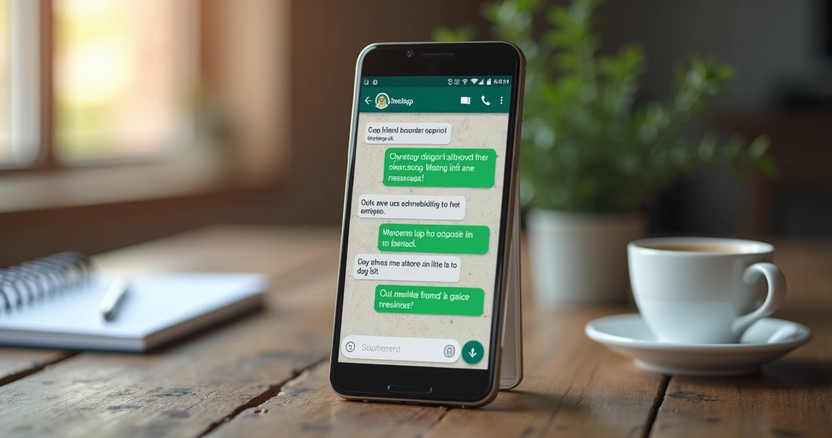 Chatbot exibindo mensagens automáticas em tela de celular 