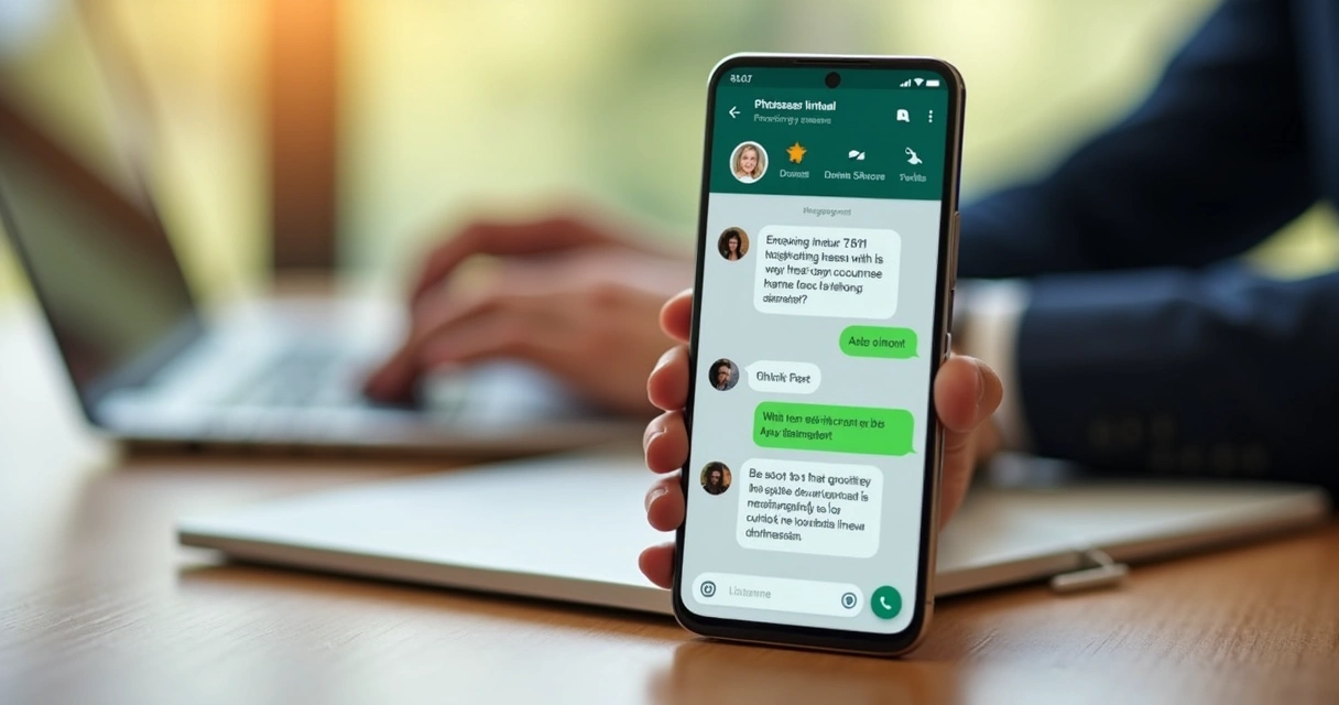 Bot de IA respondendo mensagem no WhatsApp em smartphone