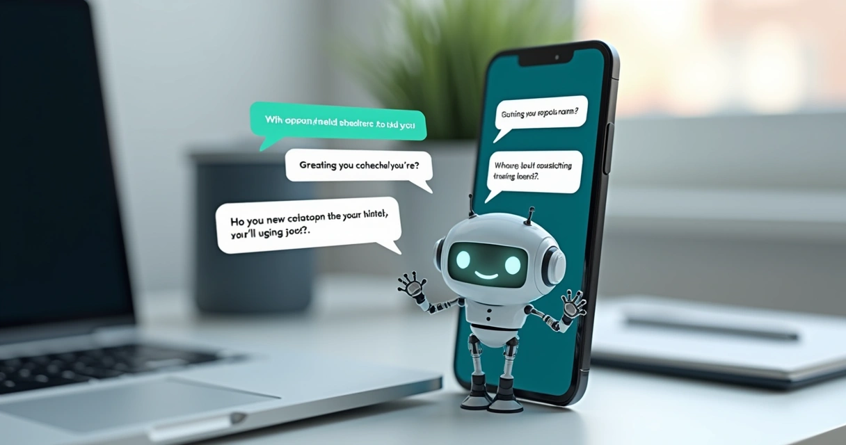 Representação de bot atendendo lead via WhatsApp, mostrando eficiência