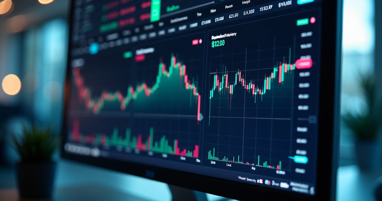 Dashboard digital mostrando métricas de bot de trading em várias exchanges