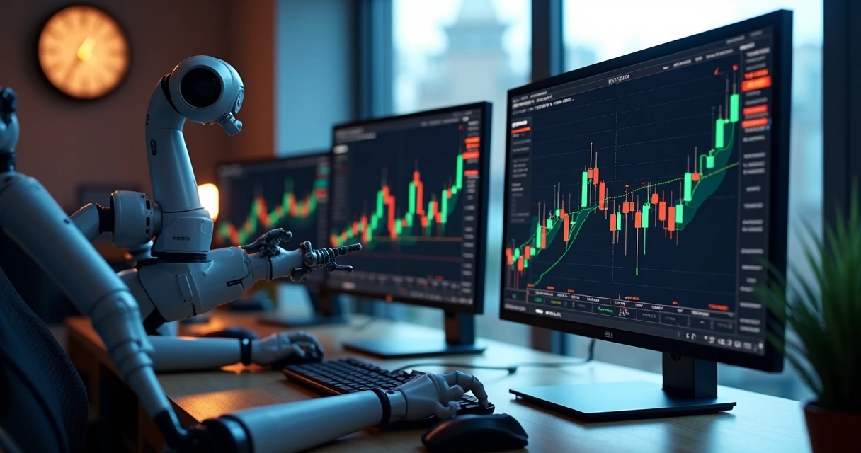 Robô de negociação cripto operando vários gráficos ao mesmo tempo