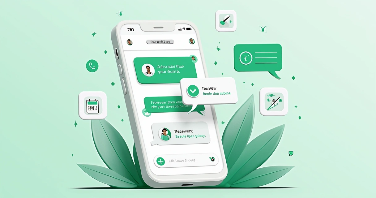 Representação de chatbot do WhatsApp automatizando agendamento de consultas 