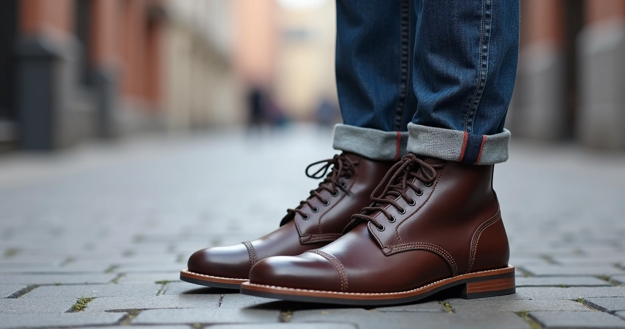 Bota coturno masculina em look casual 