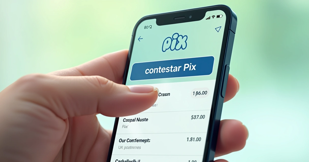 Botão de contestação em aplicativo de banco para Pix 