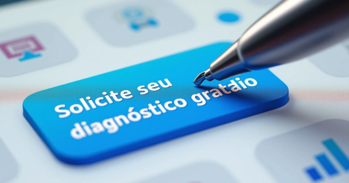 Botão CTA destacado em página de site 