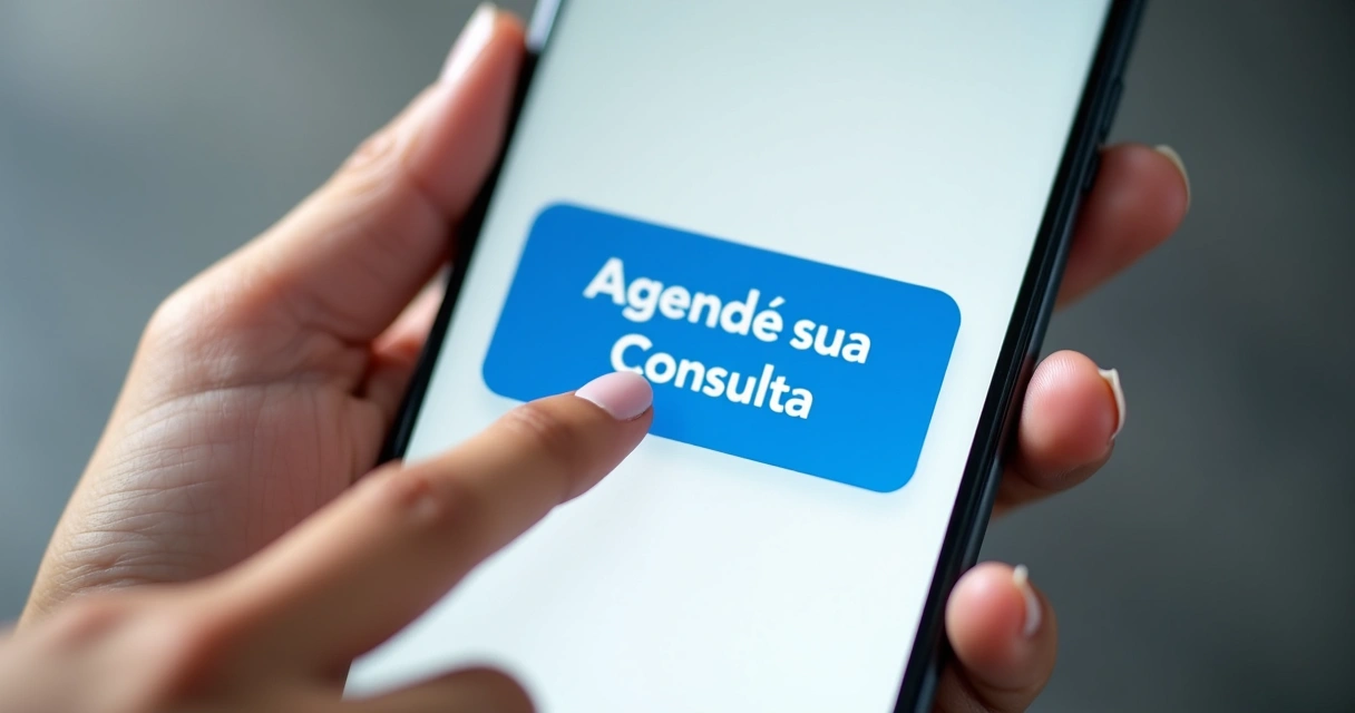 Botão de agendamento online em página Linktree de médico, cor azul em destaque