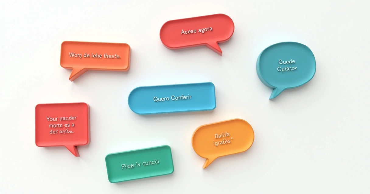 Vários botões de CTA de diferentes cores, tamanhos e estilos sobre fundo branco. 