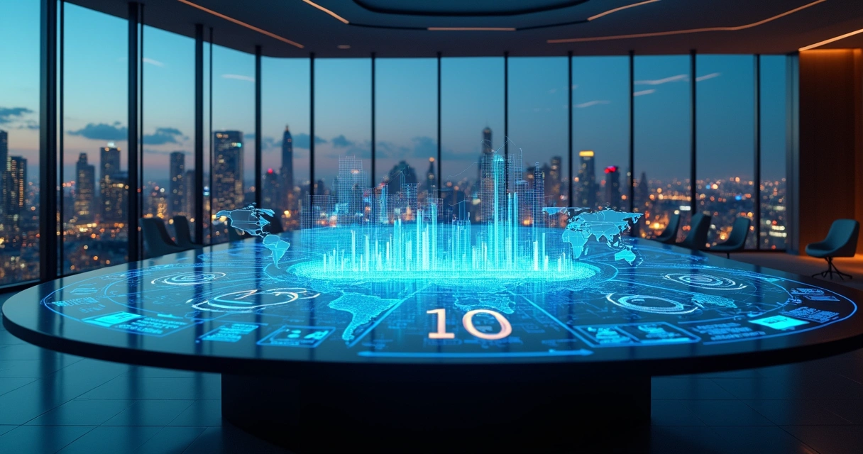 Painel digital futurista com mapa-múndi destacando tendências de BPO financeiro em 2026 