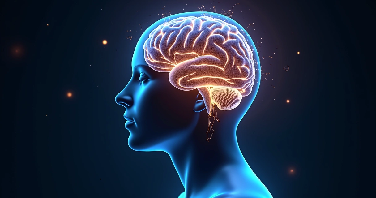 Brain illustration showing neural pathways during mindfulness practice 