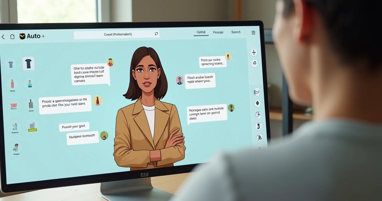 Brand Agent interage com clientes em site de e-commerce 