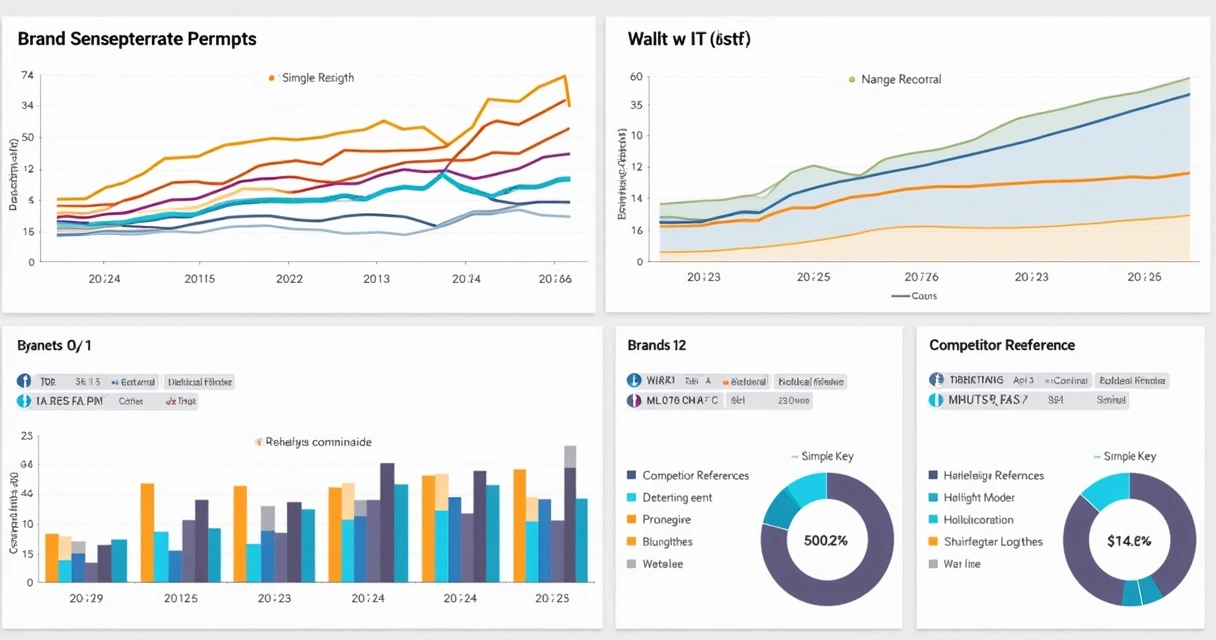 Brand AI insight report with trendlines and competitor comparison