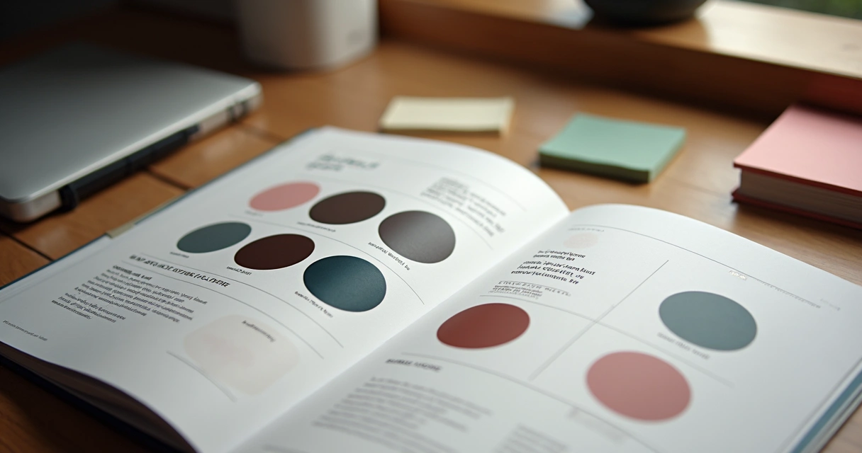 Small business brand guideline board 