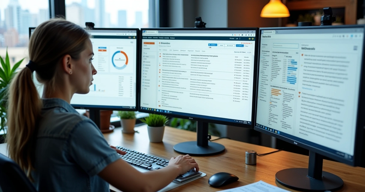 Brand manager reviewing online feedback workflow
