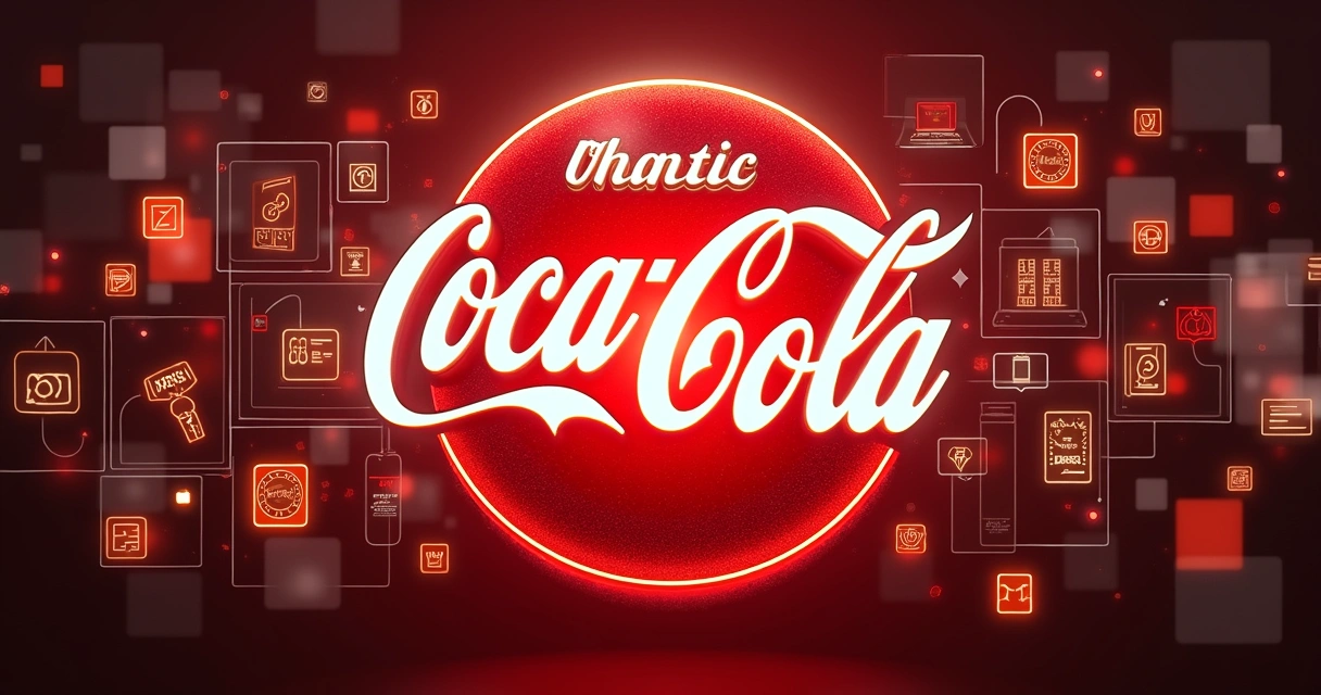 Branding de refrigerante tradicional com elementos digitais juntos 