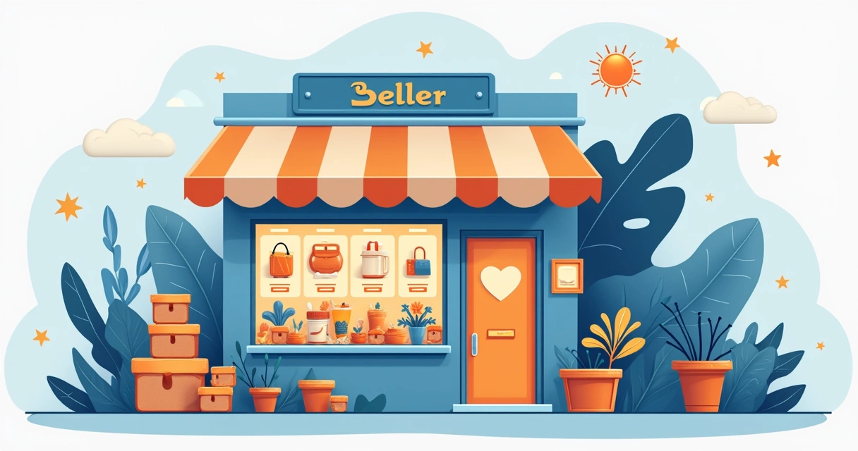 Loja com branding visual forte em marketplace 