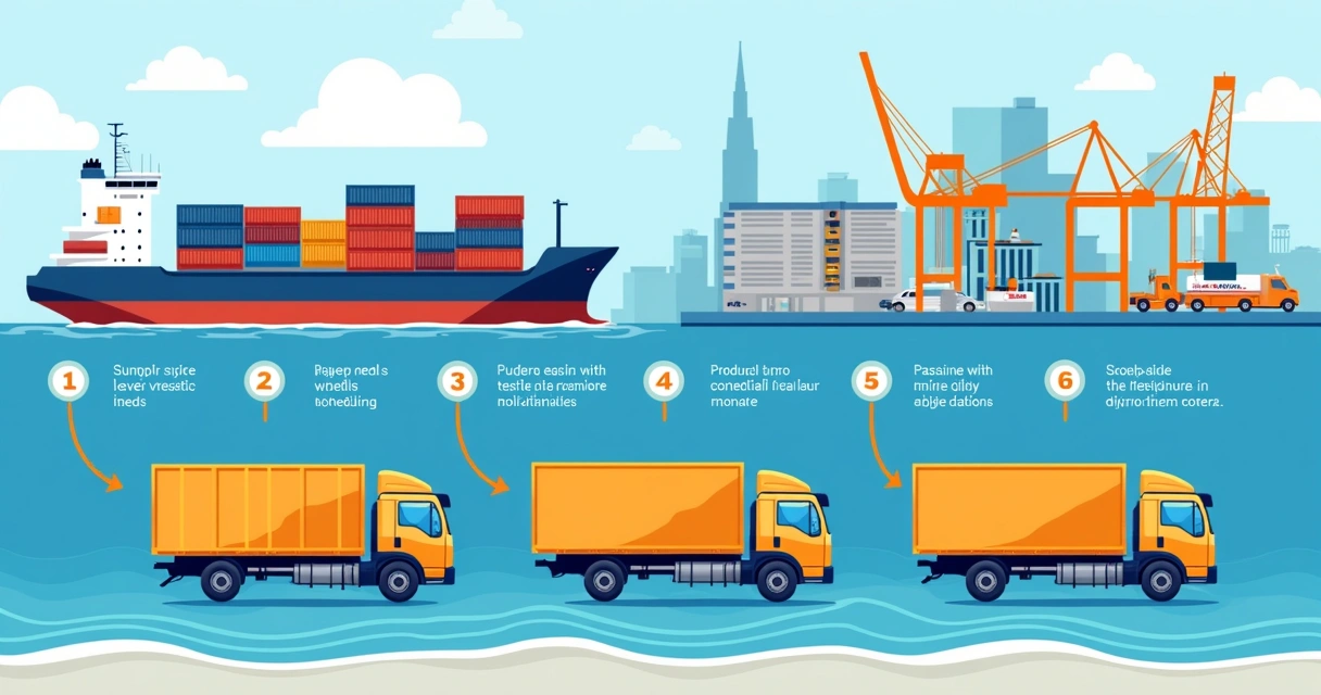 Diagram of Brazil port delivery workflow with steps from paperwork to final delivery 