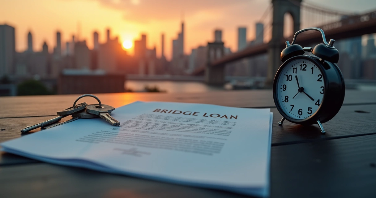 Conceptual image showing risk and time pressure in property financing 