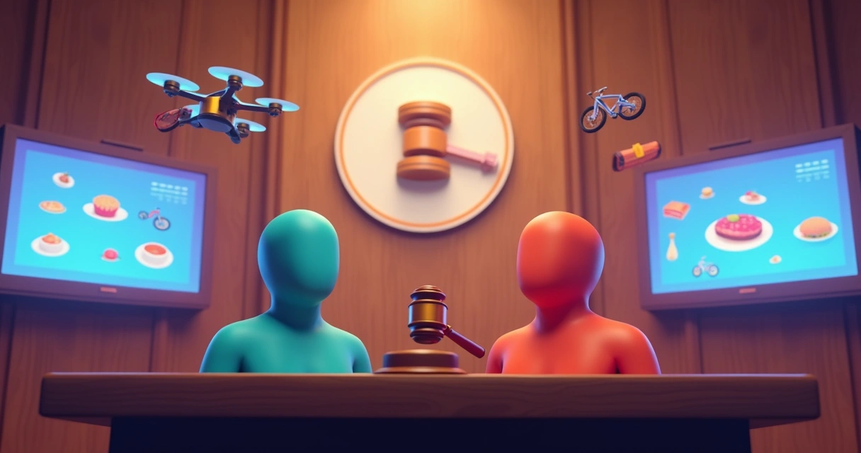 Batalha simbólica entre Keeta e 99Food em tribunal digital 