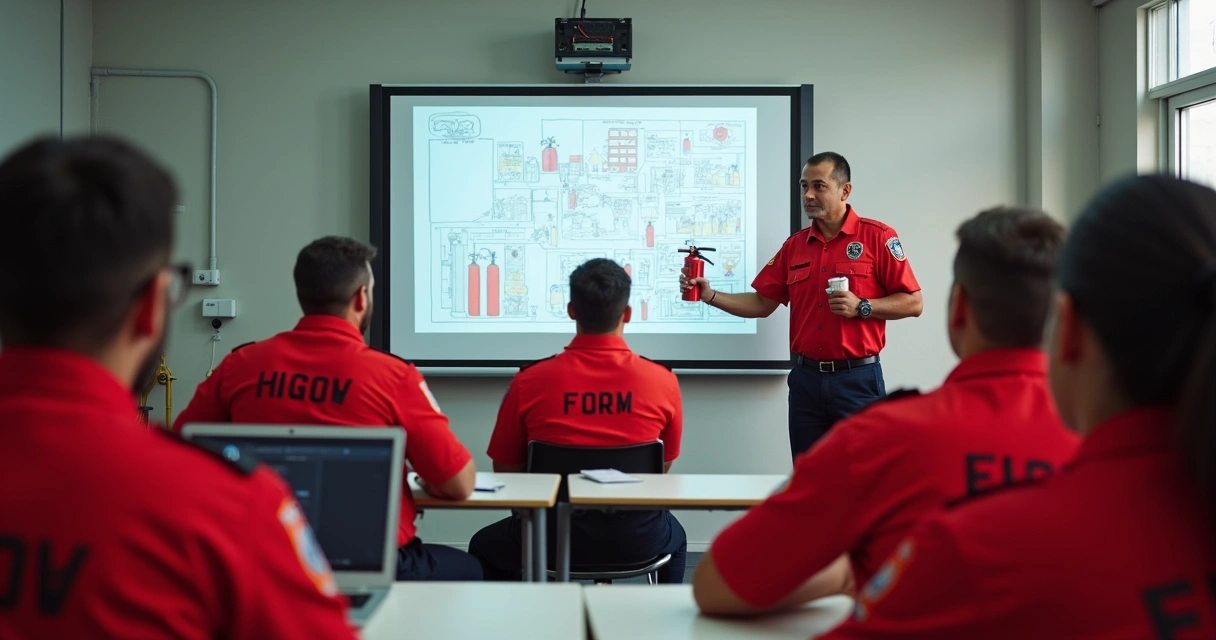Treinamento de brigada de incêndio em sala de aula prática em Belo Horizonte 