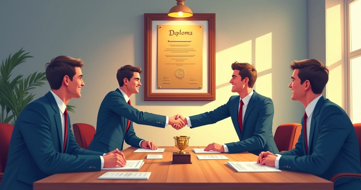 Diploma metálico usado como brinde corporativo promovendo marca 