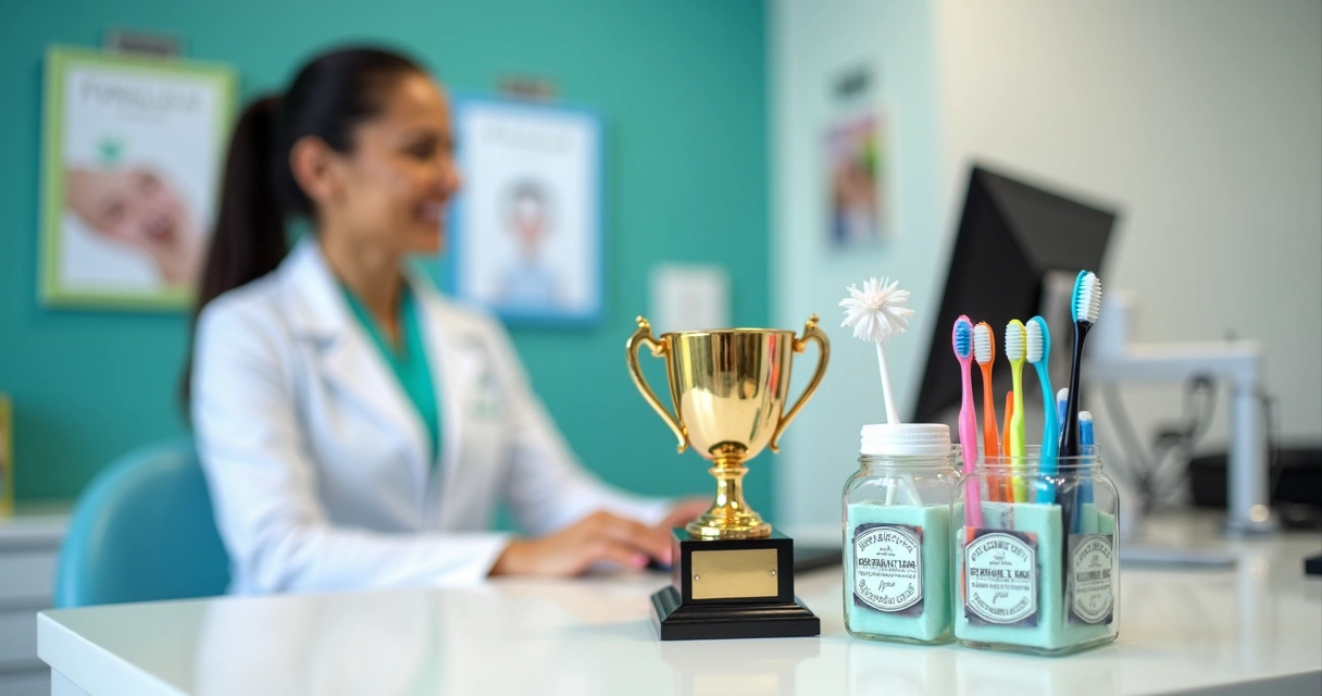 Brindes simbólicos de clínica odontológica 