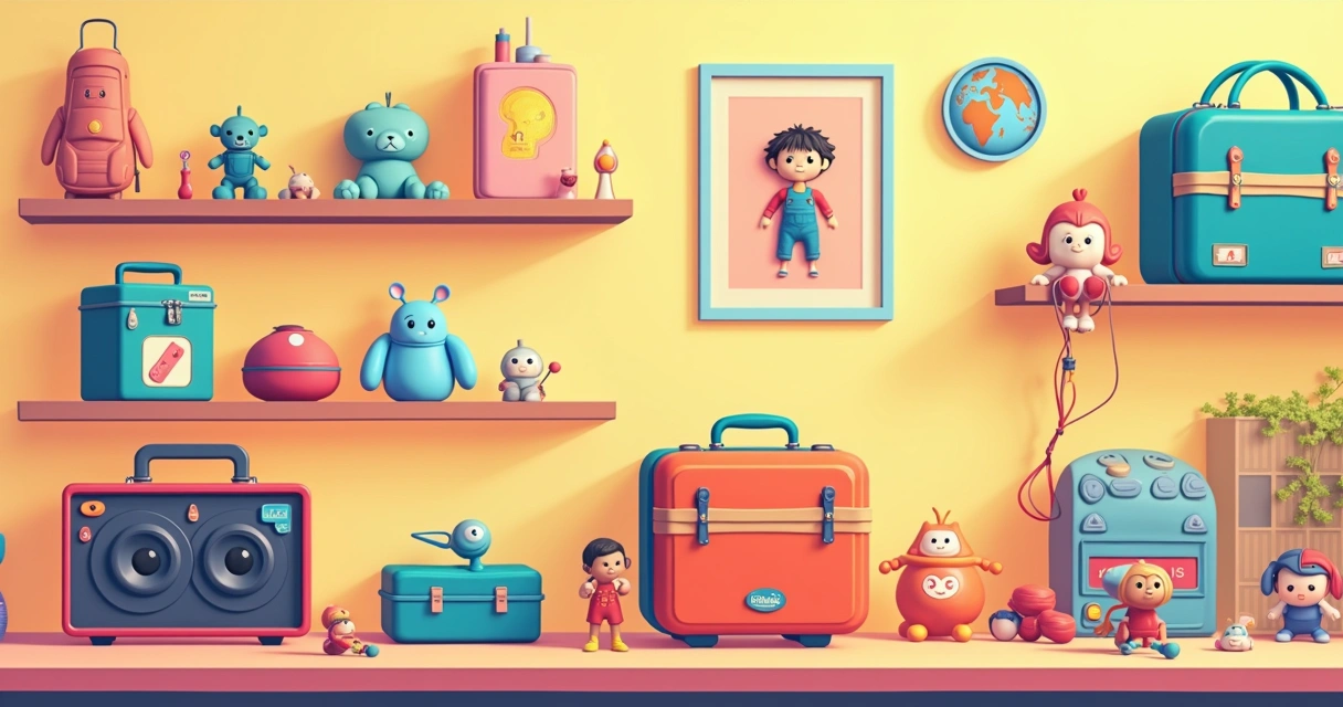 imagem de produtos licenciados disney na prateleira de uma loja, muitas pelucias e canecas.