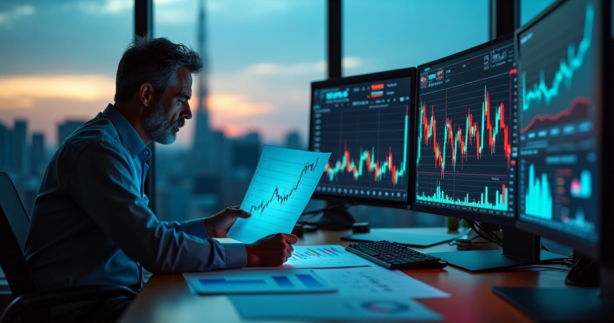 CFO comparing flawed commodity price forecast to volatile market chart 