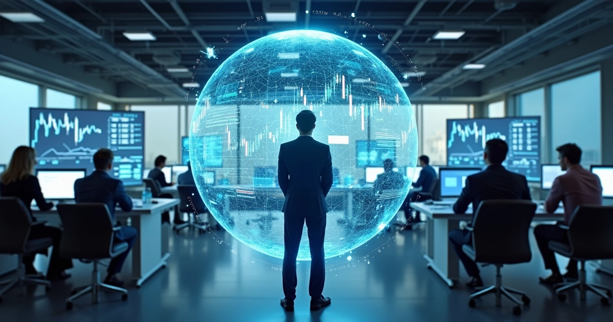 Bolha digital representando filtragem de informação online sobre investimentos 