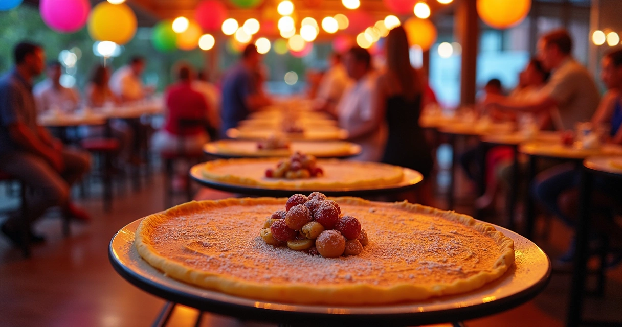 Buffet de crepes preparado em festa privada em Orlando 