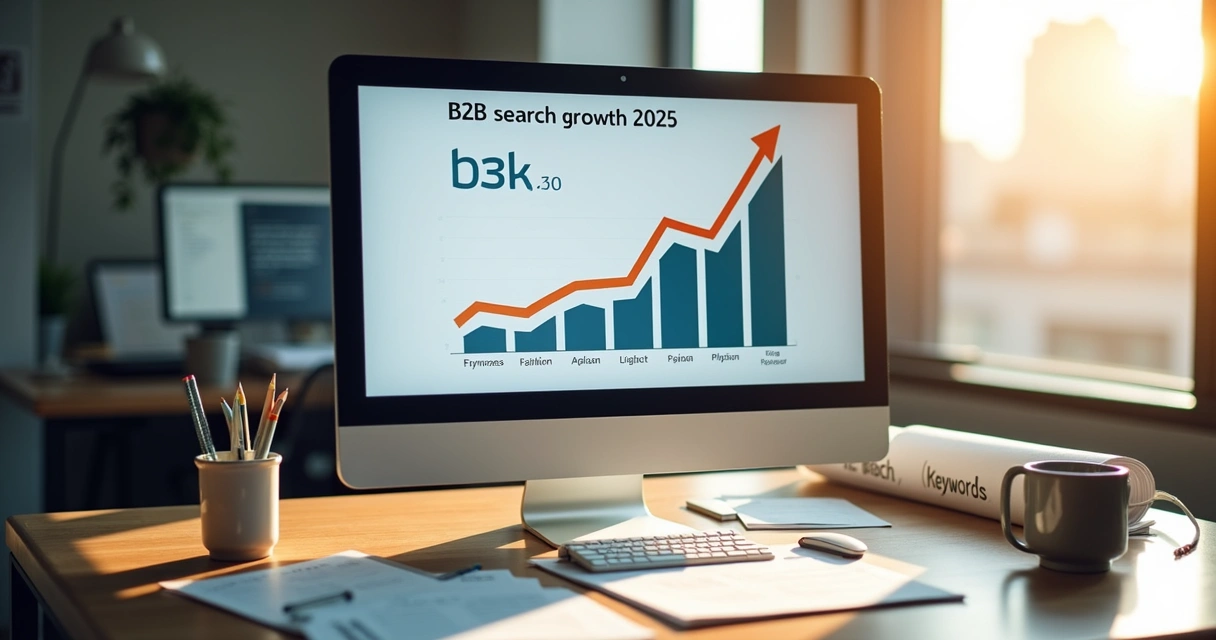 Gráfico do Google exibindo crescimento de buscas B2B