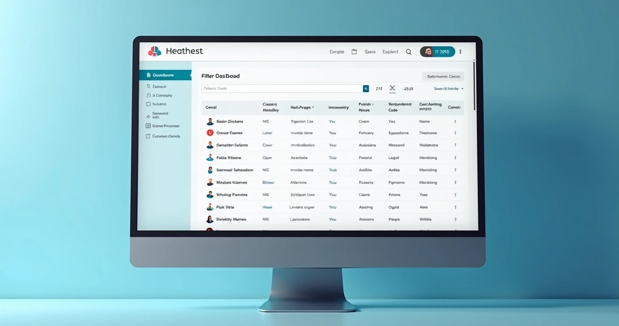 Tela de plataforma SaaS com busca de empresas por CNAE 