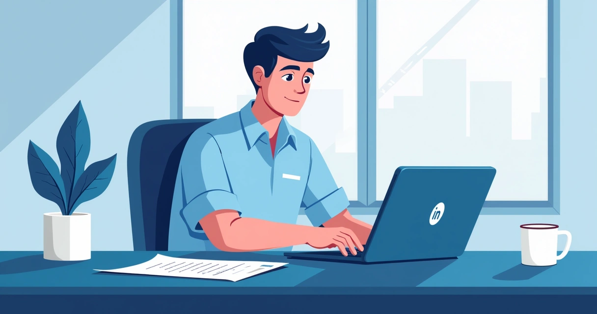 Pessoa pesquisando vagas de emprego no LinkedIn
