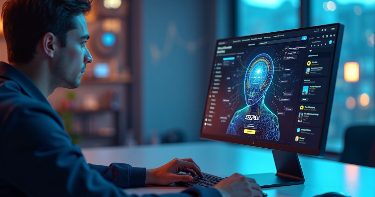 Busca inteligente com IA e conversa fluida 