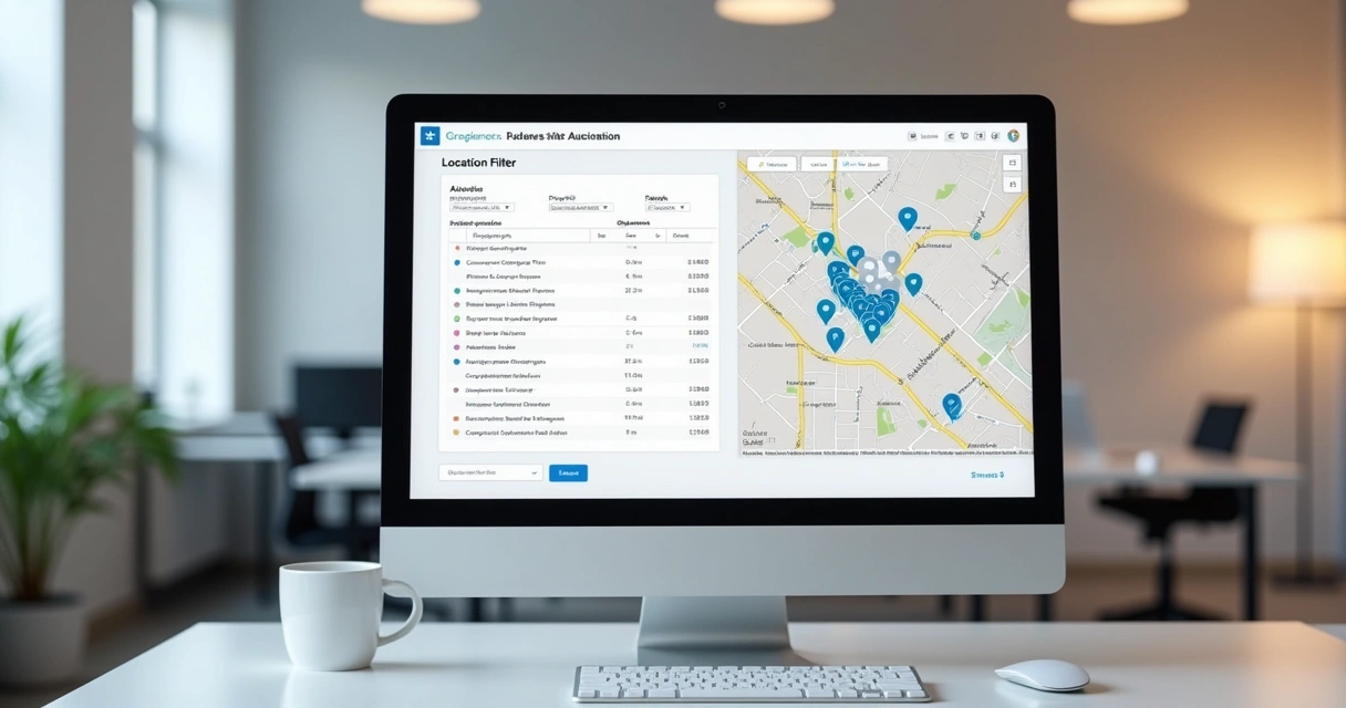 Busca digital de imóveis de leilão com filtros avançados 