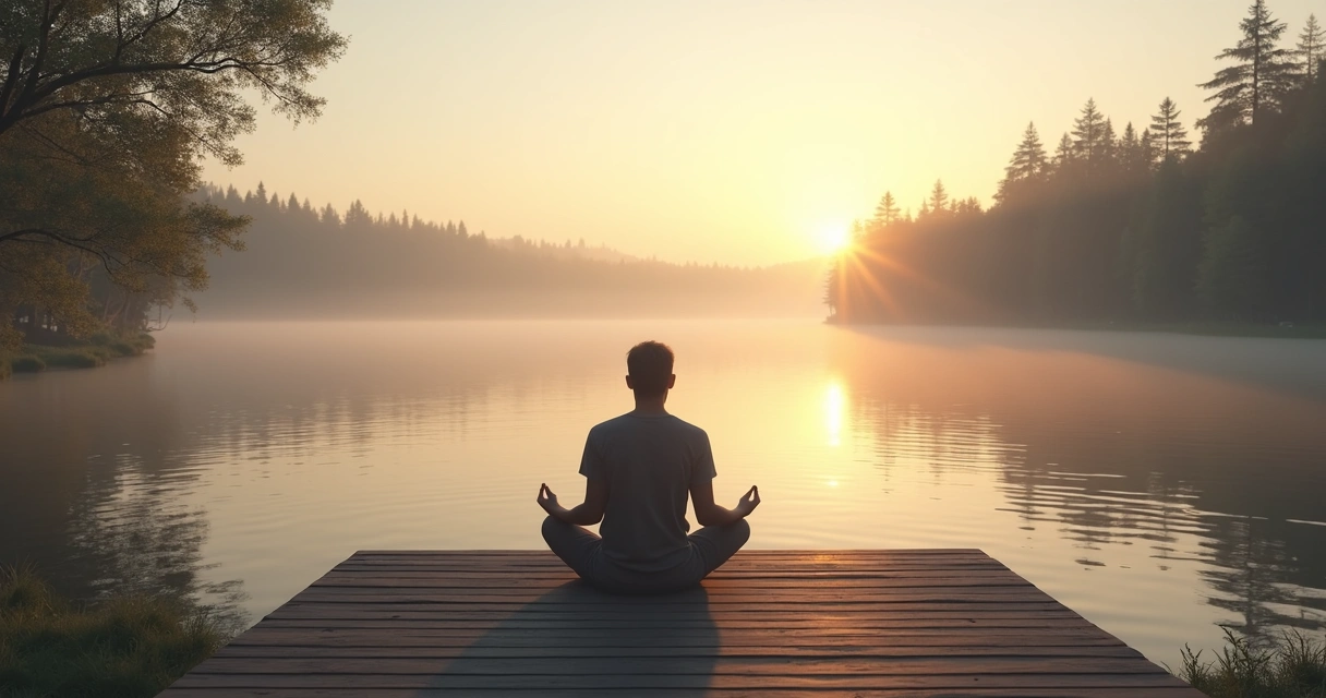 Pessoa em ambiente natural sentada e refletindo 