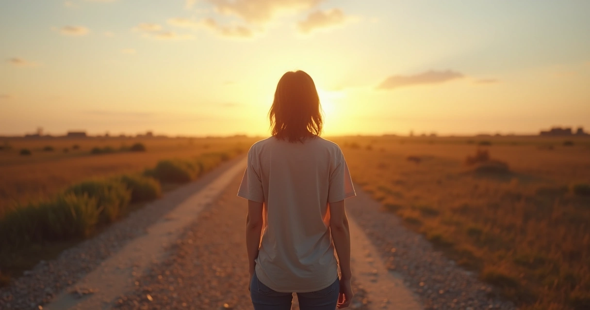 Pessoa em encruzilhada refletindo sobre seu propósito de vida 