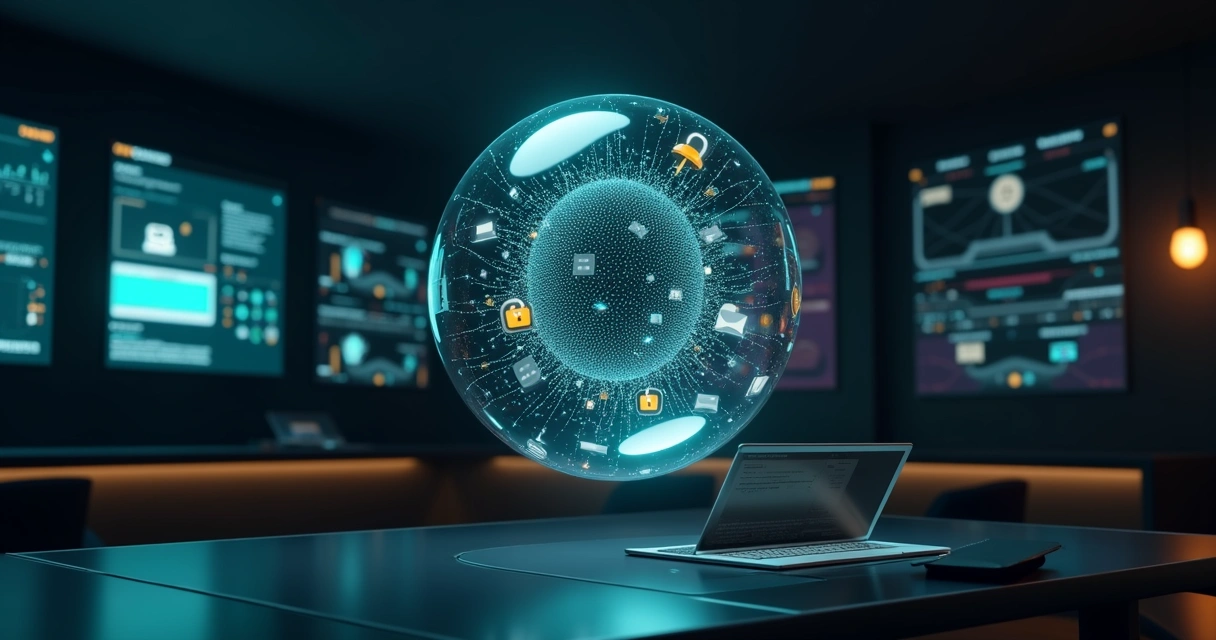 Interface holográfica de busca web segura isolada em infraestrutura AWS 